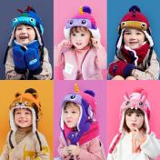 Dinosaur Unicorn Kids Winter Warm Set-Hats & Scarfs & Gloves