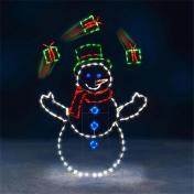 Christmas Snowman Glow Decorative Frame Signage