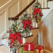 Christmas Stair Wall Decor with Led Light
