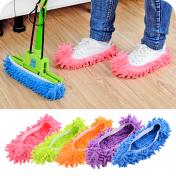 3 Pairs of Chenille Fibre Washable Dust Mop Slippers - 2 Colours