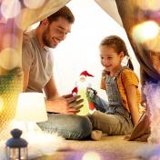 Universal Wheel Santa Claus Electric Music Lights Decorations