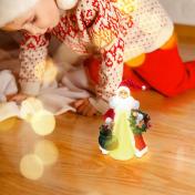 Universal Wheel Santa Claus Electric Music Lights Decorations