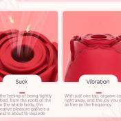 Rose Flower Shape Toy Sucker Vibrator for Women