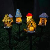 LED Solar Multi Craft Miniature Fairy House Lawn Light