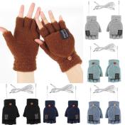 USB Electric Heated Gloves Double-Sided Heating Gloves Mittens
