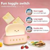 Smiley Cute Toaster Shape Room Decoration Night Lamp