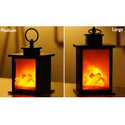 Flameless Home Fireplace Lantern - 3 Sizes