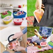 4 Pack Silicone Collapsible Food Storage Containers Set