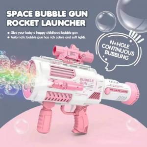 Bubble Gun Machine N-Hole Electric Space Rocket Launcher