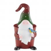 Metal Gnome Flower Pot