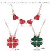 2-in-1 Clover Hearts Necklace