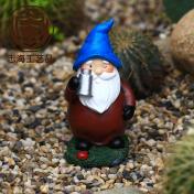 Solar-powered LED Flashlight Garden Gnome