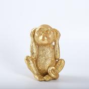 Golden Monkey Resin Desk Ormants