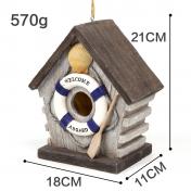 Hand Painted Resin Hanging Birdhouse