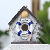 Hand Painted Resin Hanging Birdhouse