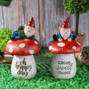 Resin Garden Mushroom Gnomes 