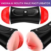 Male Masturbator Double Ended Vagina & Mouth Realistic Pussy Sex Toy