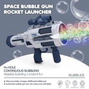 Bubble Gun Machine N-Hole Electric Space Rocket Launcher