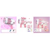 Bubble Gun Machine N-Hole Electric Space Rocket Launcher