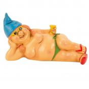 Funny Unclothed Gnome Statue