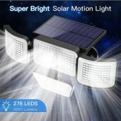 Solar Outdoor Lights PIR Motion Sensor with Adjustable Heads