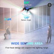 Solar Outdoor Lights PIR Motion Sensor with Adjustable Heads