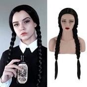 Wednesday Addams Inspired Black Braided Wigs