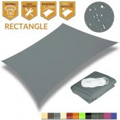 300D waterproof gray square rectangular shade sail