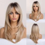 Women‘s Long Blonde Layered Synthetic Hair Wigs