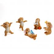 5PCS Ornament Garden Figurines Bunny Collection Playset