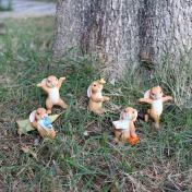 5PCS Ornament Garden Figurines Bunny Collection Playset