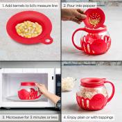 Micro-Pop Microwave Popcorn Popper with Temperature Safe Glass