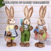 Simulation Straw Rabbit Ornament 