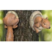 Resin Squirrel Tree Sculpture