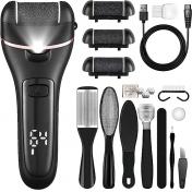 Rechargeable Waterproof Pedicure Kit with 10 in 1 Foot Tools