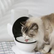 Pet Water Dispenser Toilet Shape Drinking Bowl 
