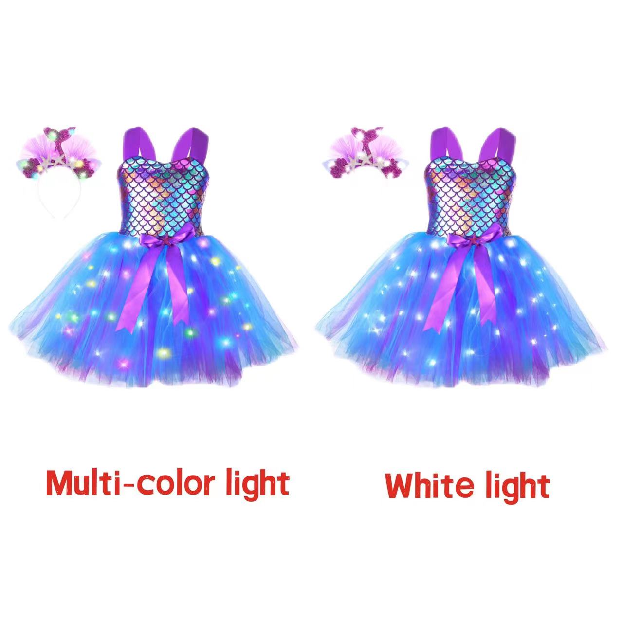 little mermaid light up dress Our little mermaid princess had a magical day at Disneyland!  . .  #uporpor #lightupdress #mermaidparty #disneyprincess #toddlermom  #kidsfashion #princessdress #trending #california