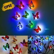 12 LED Multi-Coloured Butterfly Lights
