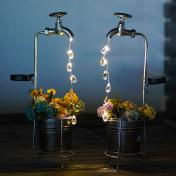 Drop Solar Powered Water Faucet Light Decoration 