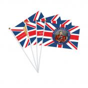 King Charles III Coronation Union Jack Decorations Party Hand Waving Flag