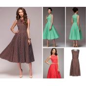 Fashion Women Summer Vintage Polka Dot Swing Dresses