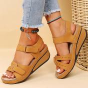 Elegant Heeled Sandals With Wedge 