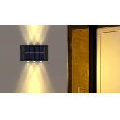 6-LED Up & Down Solar-Powered Outdoor Light - 1, 2, or 4-Pack
