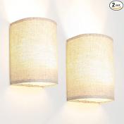 2PCS Remote Control Height Fabric Sconces Wall Lighting Lamp