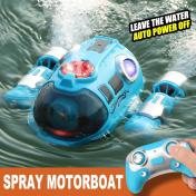 Remote Control Motorboat With Spray Light