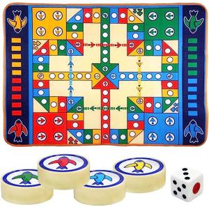 2 in 1 Large Flying Chess & MonopolyMat Set