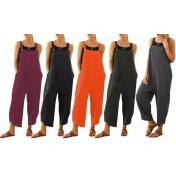 Women's Loose Baggy Casual Jumpsuits with Pockets