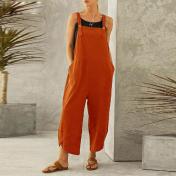 Women's Loose Baggy Casual Jumpsuits with Pockets