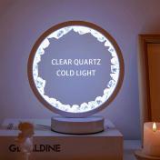 LED Rechargeable Natural Quartz Amethyst Cluster Lamp