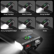 1000LM USB Rechargeable MTB Mountain Road Bike Front Lamp